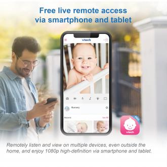 WiFi 1080p Yellow Daisy Baby Camera with Night Light - view 3