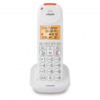 Téléphone sans fil VTech DECT 6.0 à double combiné, avec ITAD,  identification de l'appelant, claviers et écrans rétroéclairés,  haut-parleurs duplex intégral, blocage d'appel, rouge - CS6929-26