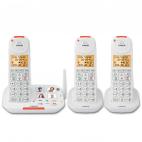 3 Handset Amplified Cordless Answering System with Big Buttons and Display