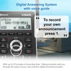 Extended Range Cordless Phone with Bluetooth Connect to Cell, Smart Call Blocker and Answering System - view 9