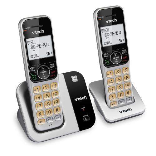 2-Handset DECT 6.0 Expandable Cordless Phone with Call Block - view 2