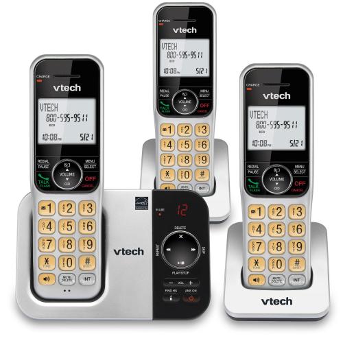 Display larger image of 3 Handset Cordless Phone with Caller ID/Call Waiting - view 1