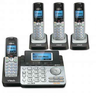 2-Line 4 Handset Answering System with Dual Caller ID/Call Waiting - view 1