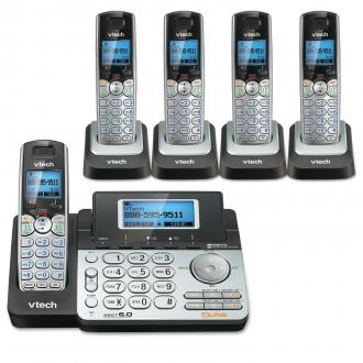 2-Line 5 Handset Answering System with Dual Caller ID/Call Waiting - view 1