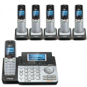 2-Line 6 Handset Answering System with Dual Caller ID/Call Waiting - view 1