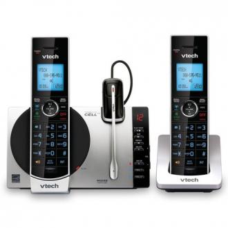2 Handset Connect to Cell™  Answering System with Cordless Headset - view 1