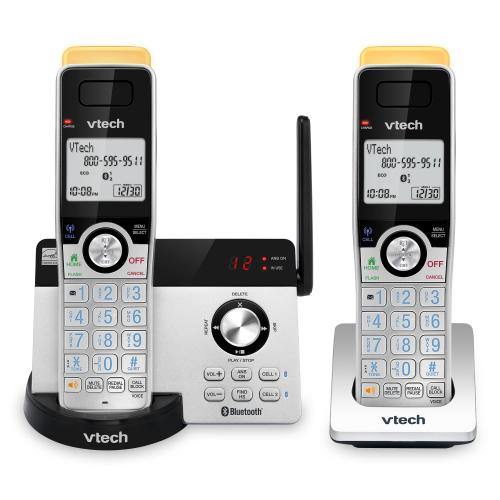Display larger image of 2-Handset Expandable Cordless Phone with Super Long Range, Bluetooth Connect to Cell, Smart Call Blocker and Answering System - view 1
