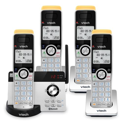 Display larger image of 4-Handset Expandable Cordless Phone with Super Long Range, Bluetooth Connect to Cell, Smart Call Blocker and Answering System - view 1