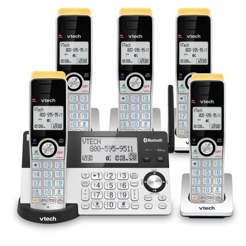 Display larger image of 5-Handset Expandable Cordless Phone with Super Long Range, Bluetooth Connect to Cell, Smart Call Blocker and Answering System - view 1