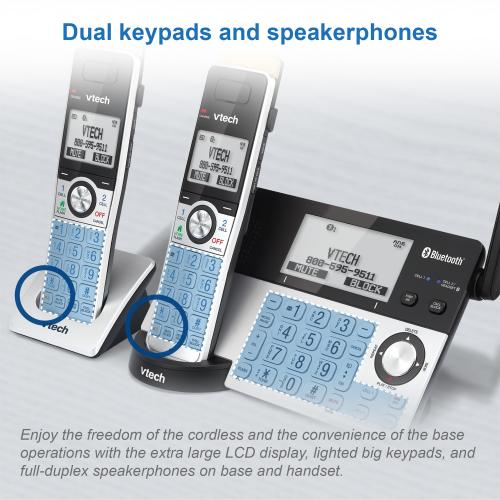 Display larger image of 5-Handset Expandable Cordless Phone with Super Long Range, Bluetooth Connect to Cell, Smart Call Blocker and Answering System, IS8151-5 - view 9