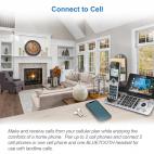 3-Handset Expandable Cordless Phone with Bluetooth Connect to Cell, Smart Call Blocker,  Answering System, and 5