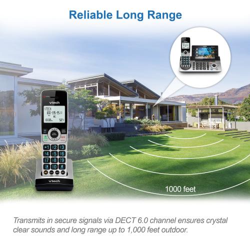 Display larger image of 5-Handset Expandable Cordless Phone with Bluetooth Connect to Cell, Smart Call Blocker,  Answering System, and 5" Color Base Display - view 6