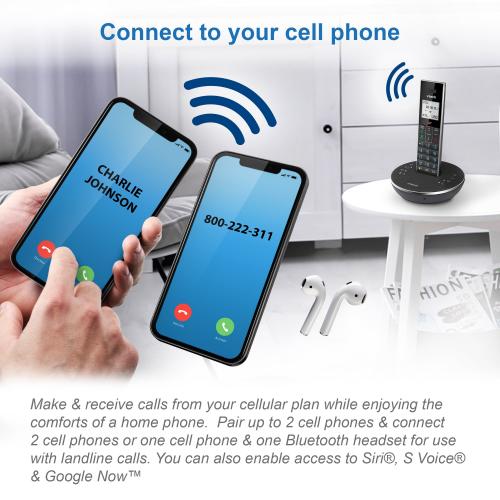 2 Handset  Connect to Cell™ Answering System with Bluetooth Speaker - view 4
