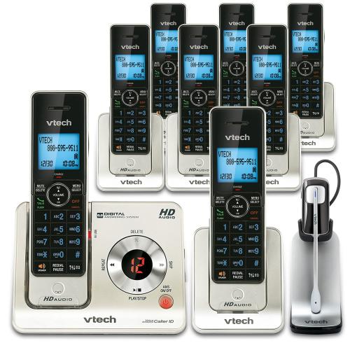 Display larger image of 8 Handset Phone System with Cordless Headset - view 1