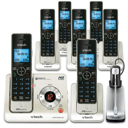 Display larger image of 7 Handset Phone System with Cordless Headset - view 1