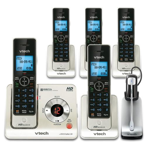 Display larger image of 5 Handset Phone System with Cordless Headset - view 1