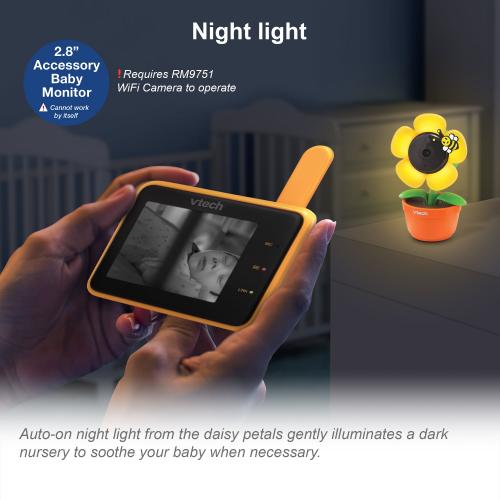 Display larger image of 2.8" Accessory Baby Monitor Viewer that requires the RM9751 WiFi 1080p camera to operate - view 7
