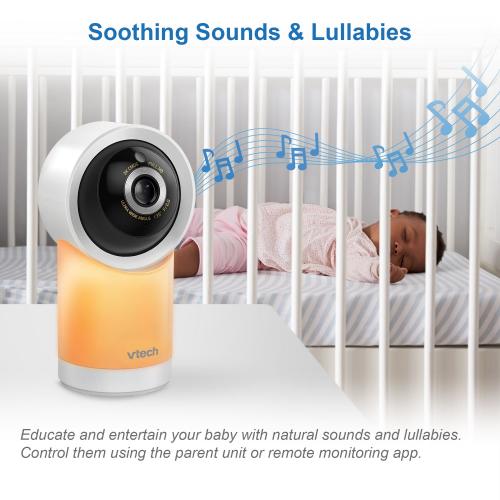 Display larger image of 1080p Smart WiFi Remote Access 360 Degree Pan & Tilt Video Baby Monitor with 5" High Definition 720p Display, Night Light - view 4