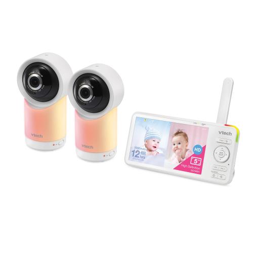 Display larger image of 2 Camera 1080p Smart WiFi Remote Access 360 Degree Pan & Tilt Video Baby Monitor with 5" High Definition 720p Display, Night Light - view 2