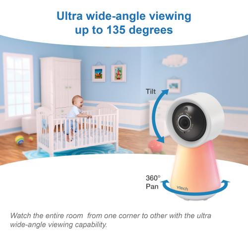 Display larger image of 1080p Smart WiFi Remote Access Video Baby Monitor with 5” High Definition 720p Display, Night Light - view 8