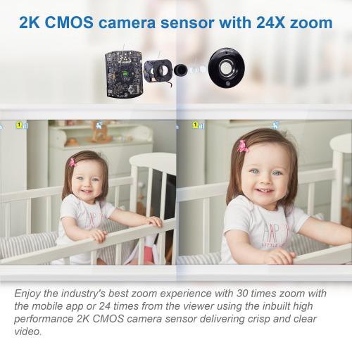 Display larger image of 1080p Smart WiFi Remote Access Video Baby Monitor with 5” High Definition 720p Display, Night Light - view 12