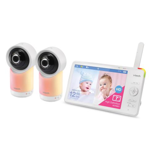 Display larger image of 2 Camera 1080p Smart WiFi Remote Access 360 Degree Pan & Tilt Video Baby Monitor with 7" High Definition 720p Display, Night Light - view 11