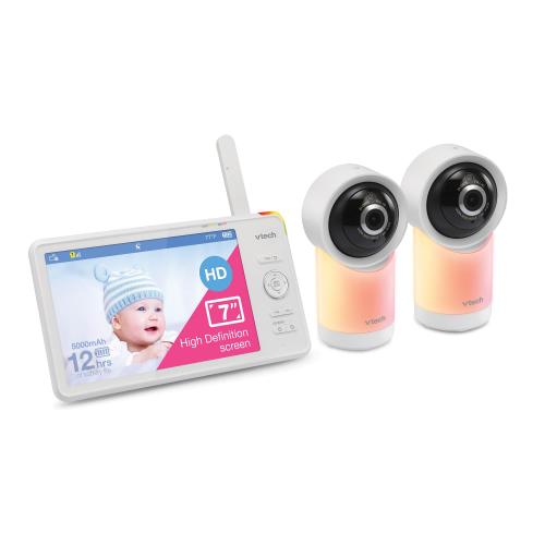 Display larger image of 2 Camera 1080p Smart WiFi Remote Access 360 Degree Pan & Tilt Video Baby Monitor with 7" High Definition 720p Display, Night Light - view 12