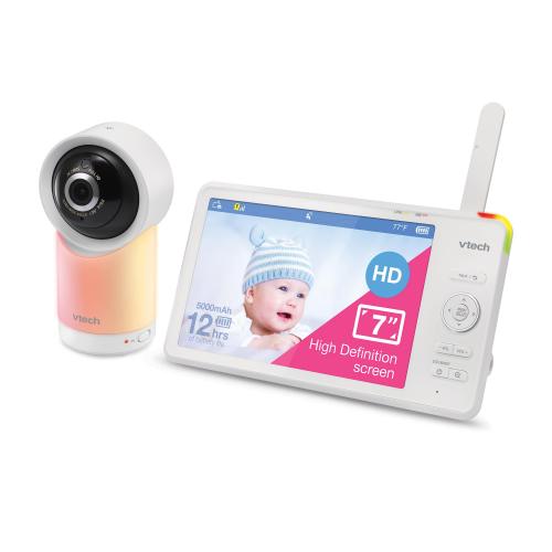 Display larger image of 1080p Smart WiFi Remote Access 360 Degree Pan & Tilt Video Baby Monitor with 7" High Definition 720p Display, Night Light - view 2