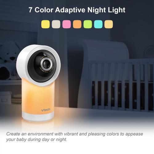 Display larger image of 1080p Smart WiFi Remote Access 360 Degree Pan & Tilt Video Baby Monitor with 7" High Definition 720p Display, Night Light - view 9
