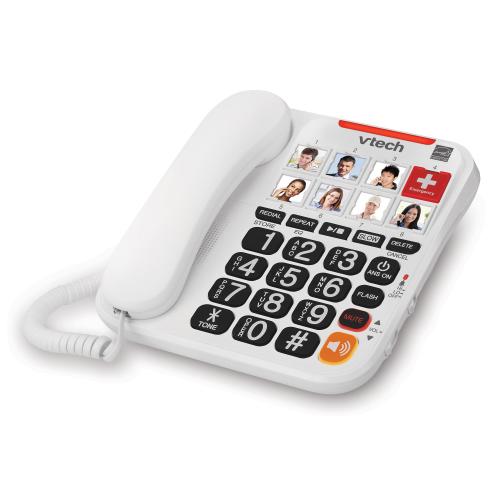 Display larger image of Amplified Corded Answering System with 8 Photo Speed Dial, 90dB Ringer Volume, Oversized High-Contrast buttons, and One-touch Audio Booster up to 40db - view 3