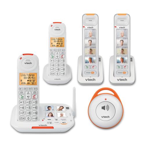 Display larger image of Amplified Cordless Phone with Answering System with Wearable Home SOS Pendant and Smart Call Blocker - view 1