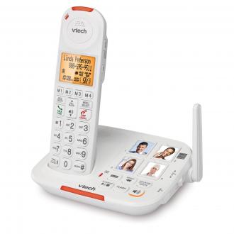 4 Handset Amplified Cordless Answering System with Big Buttons and Display - view 3