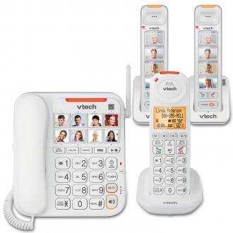 3 Handset Amplified Corded/Cordless Answering System with Smart Call Blocker - view 1