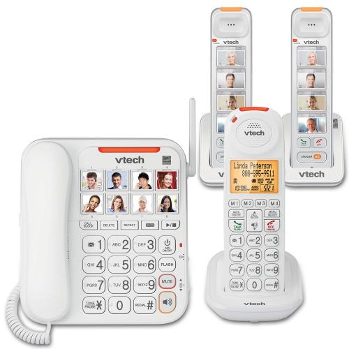 Display larger image of 3 Handset Amplified Corded/Cordless Answering System with Smart Call Blocker - view 1