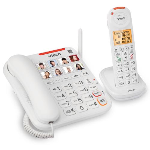 4 Handset Amplified Corded/Cordless Answering System - view 2