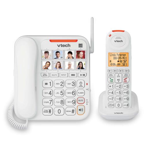 Display larger image of Amplified Corded/Cordless Phone with Answering System, Big Buttons, Extra-Loud Ringer & Smart Call Blocker - view 1