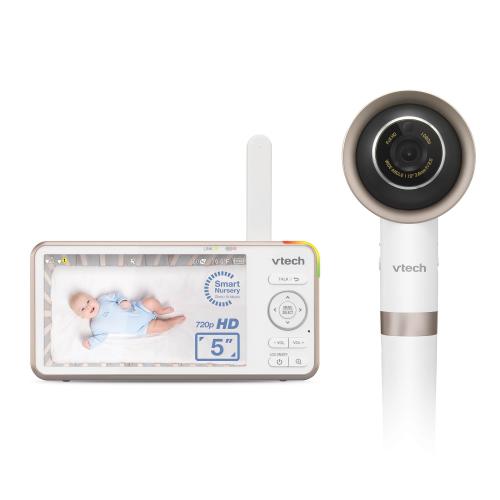 Display larger image of V-Care 1080p Over-the-Crib WiFi Smart Baby Monitor with 5" 720p HD LCD Screen, Artificial Intelligence, Sleep Analysis, Night Light, Rollover and Face Covering Detection - view 1
