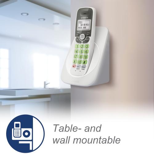 Display larger image of DECT 6.0 Cordless Phone with Bluetooth Connection, Full Duplex Speakerphone and Caller ID/Call Waiting (White) - view 8