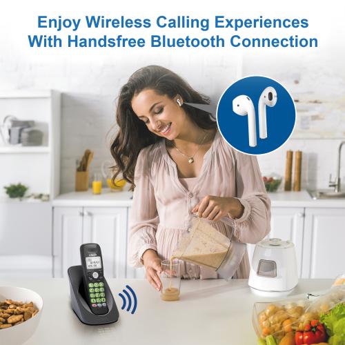 Display larger image of DECT 6.0 Cordless Phone with Full Duplex Speakerphone and Caller ID/Call Waiting (Black) - view 5