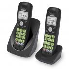 2-Handset DECT 6.0 Cordless Phone with Bluetooth Connection, Full Duplex Speakerphone and Caller ID/Call Waiting (Black) - view 11