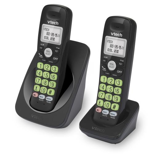 Display larger image of 2-Handset DECT 6.0 Cordless Phone with Bluetooth Connection, Full Duplex Speakerphone and Caller ID/Call Waiting (Black) - view 11