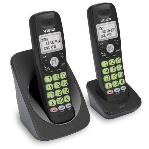 Display larger image of 2-Handset DECT 6.0 Cordless Phone with Bluetooth Connection, Full Duplex Speakerphone and Caller ID/Call Waiting (Black) - view 12