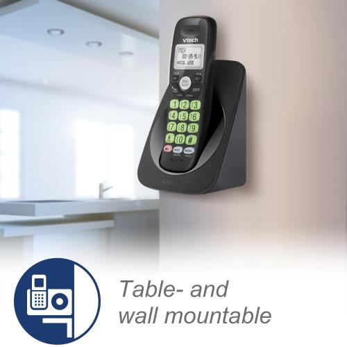 Display larger image of 2-Handset DECT 6.0 Cordless Phone with Bluetooth Connection, Full Duplex Speakerphone and Caller ID/Call Waiting (Black) - view 8