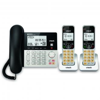 2 Handset Answering System with Large Displays and Call Block - view 1
