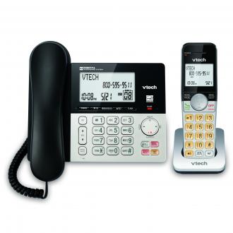 DECT 6.0 Expandable Corded/Cordless Answering System with Large Displays and Call Block - view 1