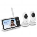 5" Digital Video Baby Monitor with 2 Cameras and Automatic Night Vision, White - view 8
