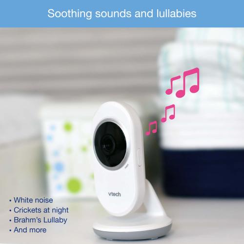 Display larger image of 5" Digital Video Baby Monitor with Full-Color and Automatic Night Vision, White - view 7