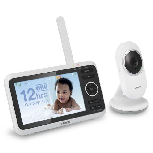 Display larger image of 5" Digital Video Baby Monitor with Full-Color and Automatic Night Vision, White - view 10