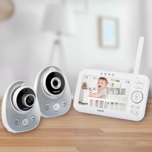 Display larger image of 5" Digital Video Baby Monitor with 2 Cameras, Wide-Angle Lens & Standard Lens - view 9