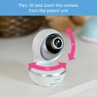 4.3" Digital Video Baby Monitor with Pan & Tilt Camera, Wide-Angle Lens and Standard Lens - view 5